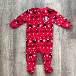 4/$25 Minnie Mouse footie pajamas 6-12 month
